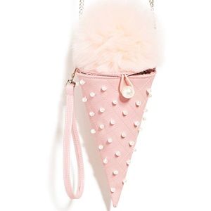 ice cream pearl pompom purse